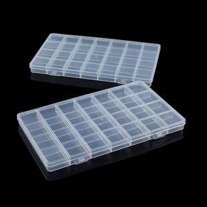 Caja de almacenamiento de plástico transparente, 22,5x13,2x1,5 cm, 28 compartimentos para cuentas, joyería, organización de equipo de pesca, estuche Rectangular - Product Image 5