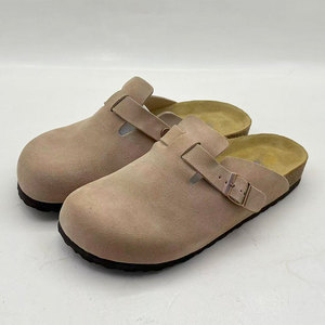 Unisex Mules Clogs Soft Cork Foot Bed Arch Support Breathable Leather Upper <strong>Slip</strong> <strong>on</strong> Casual Footwear - Product Image 5