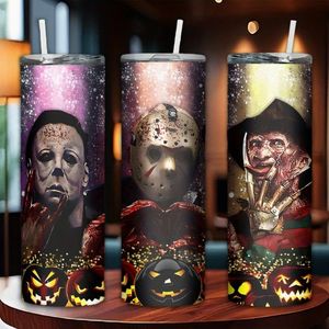 Serie <span class=keywords><strong>Horror</strong></span> 20oz 30oz Vasos de acero inoxidable ecológicos Blanco Sublimación recta Espacios en blanco Almacén de EE. UU. Dropshipping - Product Image 1