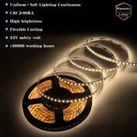 Bande lumineuse LED SMD 2835 24V haute luminosité 80RA, dimmable pour intérieur, pour chambre, fond de télévision, cuisine, bande lumineuse LED 10m/5m en rouleau