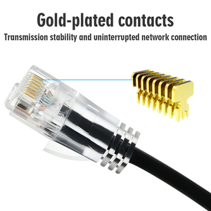 UTP cat6A <span class=keywords><strong>RJ45</strong></span> Mạng LAN Ethernet vá cáp trong suốt mỏng vá dây CAT6 cho trung tâm dữ liệu - Product Image 3