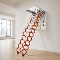 Escalier de grenier escamotable en alliage titane-magnésium, manuel/électrique, pliable au plafond, capacité de charge 300 kg