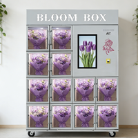 Distributeur automatique de fleurs haut de gamme AIT avec écran tactile de 22 pouces, refroidissement par compresseur, gestion basée sur le cloud, options de paiement multiples
