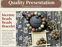 Bracelet en perles de bois parfumées aux cinq éléments du bouddhisme, perles de poire d'oie naturelles pures faites à la main, médecine traditionnelle chinoise, cadeau