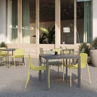 Ensemble de Table et chaise en métal et aluminium, mobilier d'extérieur moderne, Table basse pour activités de cour en plein air, table ronde pour une fête