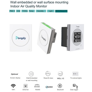 고급 상업용 다중 파라미터 공기질 감지기-Tongdy EM21 IP30 정격 온도 입자 유해 가스 감지 - Product Image 4