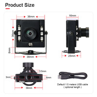 14209 1080P 3306 AR0234 IR850 obturador global cámara infrarroja 2,8mm 105 grados sin distorsión CMOS 120fps UVC Mini USB HD Sensor