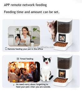 Meilleures ventes Distributeur automatique de nourriture pour animaux de compagnie avec caméra vidéo bidirectionnelle 5G Surveillance de la nourriture pour chats et chiens Distributeur intelligent de nourriture pour animaux de compagnie avec caméra réglable pour animaux de compagnie - Product Image 4
