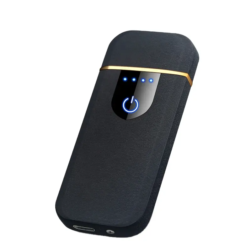 USB Rechargeable Windproof Flameless Electronic Lighter Ultra Thin Cigarette Lighter Touch Induction Double Side Lighter