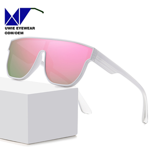 Gafas de Sol Polarizadas de Alta Calidad Premium, Diseño Cuadrado de Una Pieza, Protección UV400, TR90, en Rojo, Marrón, Azul, Rosa y Gris - Product Image 1
