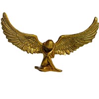 Sculpture d'ailes d'ange en résine, artisanat artistique, décoration de bureau à domicile et au bureau, thème amoureux de style européen, cadeau de collection, fabriqué en Chine