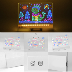 بيع مباشر من المصنع: لوحة رسم LED بـ 7 ألوان مع حامل خارجي سهل المسح، لوحة رسم بإضاءة LED للأطفال للفنون والإبداع - Product Image 4
