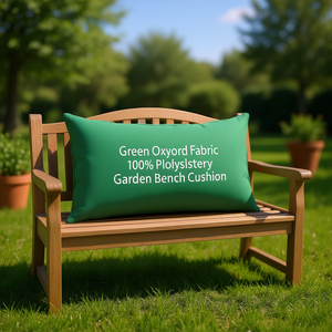 เบาะรองนั่งสำหรับม้านั่งในสวน ผ้าอ็อกซ์ฟอร์ดสีเขียว โพลีเอสเตอร์ 100% กันน้ำ ใช้กลางแจ้ง รูปทรงสี่เหลี่ยม สีพื้น ใช้ได้ทุกฤดู - Product Image 2