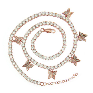 Hip Hop Copper Micro-inlaid Zircon Single Row Tennis Chain Necklace Tanjing Fashion Lijing Necklace - Product Image 4