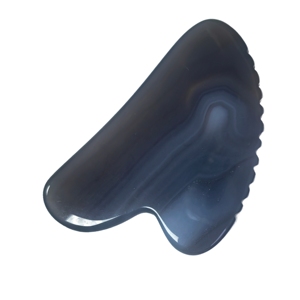 Herramienta Gua Sha de ágata pulida natural con dientes para masaje de puntos de acupuntura y cuidado de raspado linfático de cuerpo completo - Product Image 3