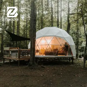 글램핑 사이트를위한 사계절 맞춤형 컬러 측지 돔 텐트