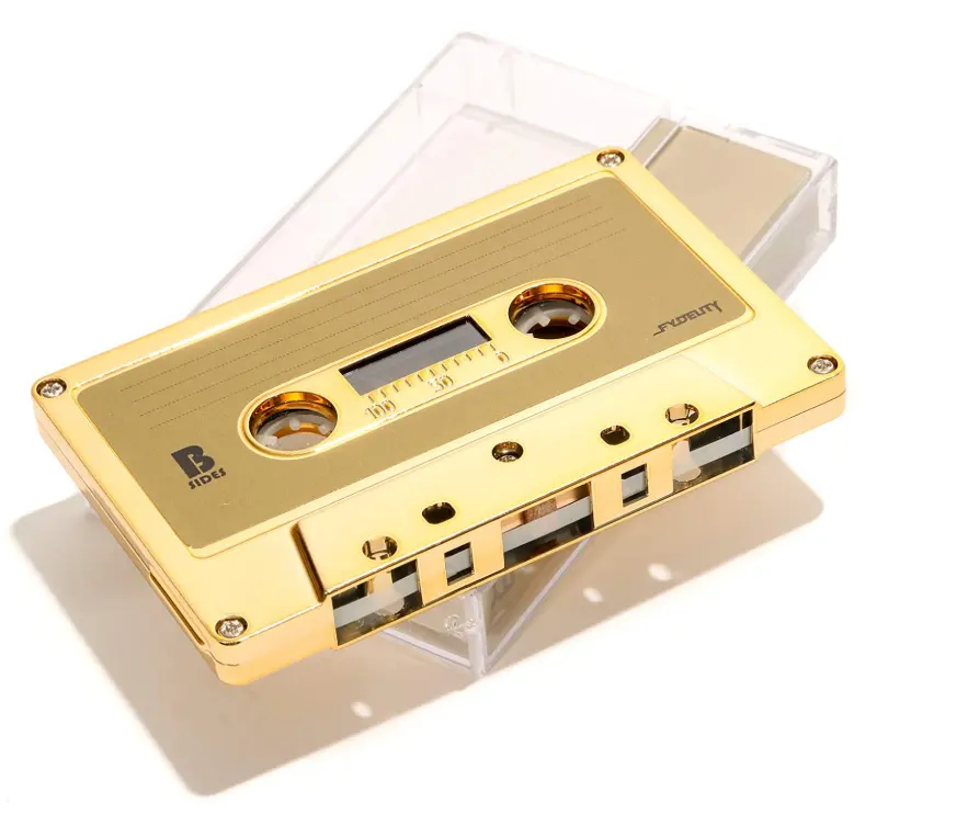 Glod Audio cinta cassette en blanco con funda exterior