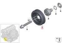 Poulie de vilebrequin SHAKLON pour moteur X3 N52, référence OE 11237577663, garantie 1 an, personnalisable selon les spécifications OE, pièces automobiles