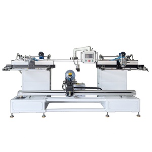 Imprimante sérigraphique automatique bicolore UVLED à 2 stations, contrôlée par PLC, pour bouteilles d'eau de type gallon, 400x600mm - Product Image 1