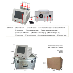 เลเซอร์กายภาพบำบัด 980 นาโนเมตร กำจัดเส้นเลือดขอด กำจัดเชื้อราที่เล็บ ฟื้นฟู<span class=keywords><strong>ผิว</strong></span> เครื่องเลเซอร์ไดโอด 980 นาโนเมตร - Product Image 4