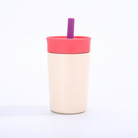 Mug à café portable en acier inoxydable 304, petite tasse isotherme avec paille pour glaces et boissons chaudes