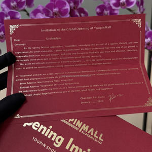 บัตรธุรกิจหรูหราแบบกำหนดเอง บัตรวีไอพี กระดาษคราฟท์ กระดาษออฟเซ็ต กระดาษแข็ง ปั๊มร้อน โลโก้แบบกำหนดเอง-การ์ดเชิญงานแต่งงานระดับไฮเอนด์ ของขวัญ - Product Image 5