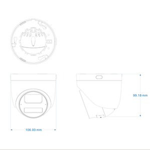 Telecamera di sicurezza di rete N637-UDL 6MP a colori per il rilevamento di veicoli umani con fotocamera IP 6MP alimentata da 6MP con LED bianchi e - Product Image 3