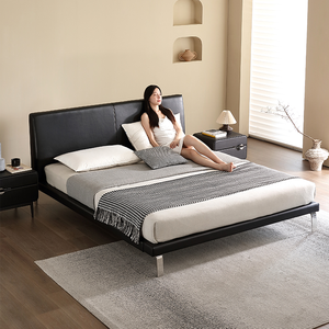 YSS Design moderno King Size <span class=keywords><strong>letto</strong></span> <span class=keywords><strong>matrimoniale</strong></span> morbido imbottito testiera semplice in legno <span class=keywords><strong>matrimoniale</strong></span> modelli fantasia struttura in legno massiccio per adulti - Product Image 1