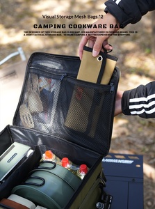 Sac de rangement tactique pour aliments 30L 42L, organisateur de camping en Oxford 900D avec poches latérales en maille PVC, résistant à l'usure pour usage extérieur - Product Image 5