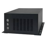 Boîtier d'ordinateur industriel mural personnalisé, compact, ventilé, avec interrupteur d'alimentation USB frontal