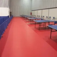 Revêtement de sol PVC hétérogène à grain de grille pour terrain de tennis de table, résistant aux chocs et imperméable, pour usage intérieur