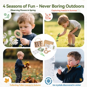 Kit de Explorador de Madera para Atrapar Insectos, Juego de Búsqueda Montessori, Juguete de Descubrimiento al Aire Libre para Niños, Actividad de Aprendizaje Preescolar para Niños Pequeños - Product Image 5
