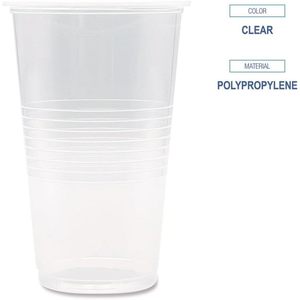 Boardwalk BWKTRANSCUP20PK 20 Oz. Clear Translucent Plastic <b>Cold</b> Drink <b>Cups</b> Packaged 50/Pack - Product Image 6