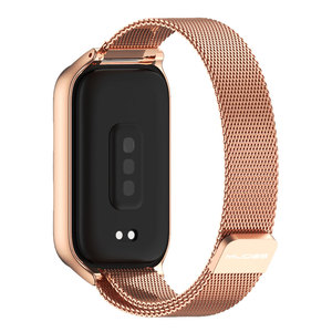 Mijobs Milanese cinturino sportivo per <span class=keywords><strong>Xiaomi</strong></span> Band 9 <span class=keywords><strong>Redmi</strong></span> Band <span class=keywords><strong>3</strong></span> attivo paraurti rosso in acciaio magnetico anello in metallo Smart Watch - Product Image 5