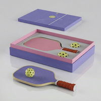 Boîte en papier rigide personnalisée de luxe avec logo pour l'emballage d'un ensemble de raquettes de pickleball, avec insert en mousse EPE, boîte cadeau à deux pièces avec couvercle et base