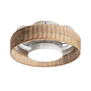 Coastal Style <b>Ceiling</b> Fan <b>Light</b> LED Warm White Surface Mounted Plastic Body 2700K for Living Room - Product Image 1