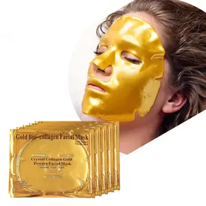 OEM Großhandel 24K Gold Hydro gel Kollagen Kristall Gesichts maske Vitamin C Feuchtigkeit spendende Gesichts pflege Gesichts blatt Maske