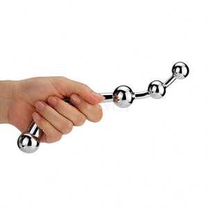 Boîte personnalisée gratuite-Femme Lady perles anales hommes masseur de <span class=keywords><strong>prostate</strong></span> métal Double tête deux extrémités perles anales godemichet Anal - Product Image 3