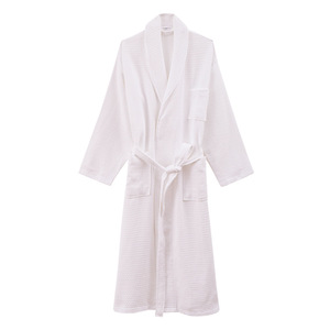 Commercio all'ingrosso di moda in <span class=keywords><strong>cotone</strong></span> <span class=keywords><strong>da</strong></span> donna Waffle accappatoio <span class=keywords><strong>da</strong></span> notte <span class=keywords><strong>da</strong></span> uomo tinta unita <span class=keywords><strong>casa</strong></span> vestiti pigiama coppia - Product Image 5