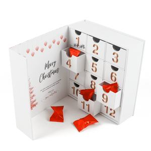 Custom Eco-friendly Recycled Matt Laminated Embossed Sponge Lined 12 Day Ramadan Date Makeup Lipstick Advent Calendar <b>Gift</b> <b>Box</b> - Product Image 2