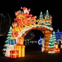 Maßgefertigte Weihnachtsfest-Laternen-Projekte aus Seide & Metall mit CE-Zertifizierung für Outdoor-Themenpark-Attraktionen