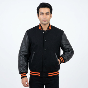 Chaquetas Universitarias Personalizadas de Invierno con Diseño de Primera Calidad, Cuerpo de Lana, Cuello Alto y Estampado Personalizado - Product Image 1