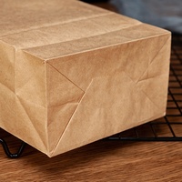 Sacs en papier écologiques de qualité alimentaire Sos Brown pour emballages alimentaires, sacs à emporter pour pain, sandwichs, hamburgers, poulet, biscuits