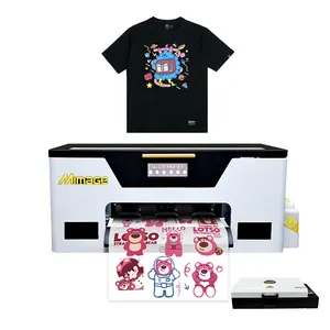 Impresora DTF A3, máquina de impresión de camisetas, Control de pantalla táctil, Impresión de 33cm, 30cm, impresora XP600 de doble cabezal A3 Dtf