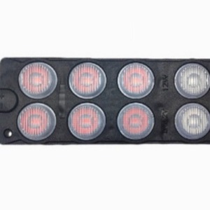 DC12V/24V 12-Light <span class=keywords><strong>Led</strong></span> Red & Blue Flashing <span class=keywords><strong>Module</strong></span> tiêm nhựa xe tải & xe gắn máy tín hiệu ánh sáng cho cảnh báo & cảnh báo - Product Image 1