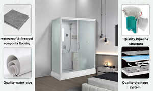 Phong Cách Phòng Tắm Vòi Sen Cabin Nhà Vệ Sinh Kính Nhà Máy Trực Tiếp Bán Cao Cấp Chất Lượng Mini Hiện Đại Trượt Mở Cho Nhà Nhỏ Không Gian 6Mm - Product Image 4