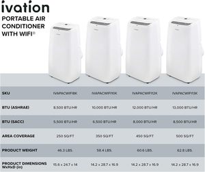 Aire Acondicionado Portátil y Deshumidificador de 13000 BTU con Función de Refrigeración/Calefacción para Uso en Automóviles, Exteriores y Hogares, CONTROL DE CLIMA DESDE SU DISPOSITIVO INTELIGENTE - Product Image 3
