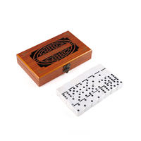 Jouets de loisirs d'intérieur personnalisés, usine chinoise, double 6 ensemble, boîte en bois, domino, pièces