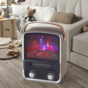 Mini estufa eléctrica portátil, chimenea, calentador de espacio de calentamiento rápido, luz indicadora de potencia, independiente para uso doméstico en Hotel al aire libre - Product Image 3