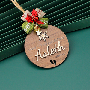 Piccolo albero di natale pendenti in legno nome personalizzato ornamenti natalizi decorazioni <span class=keywords><strong>per</strong></span> le feste - Product Image 5